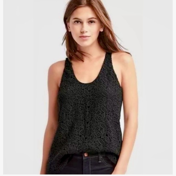 Bohemian Indie Whimsigoth  Dark Floral Lace Tank Top Blouse Small NWT - Picture 3 of 6